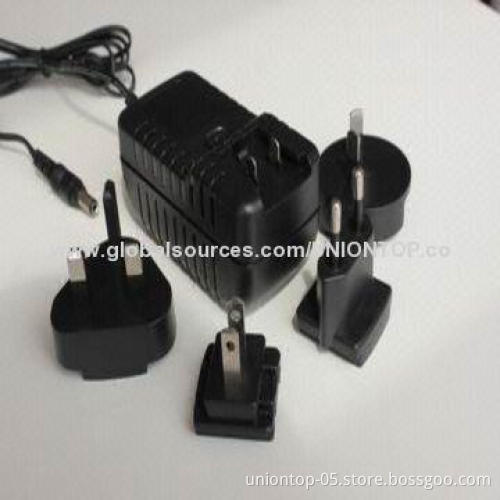 12V 1.5A 18W Interchangeable AC/DC Power Adapter
